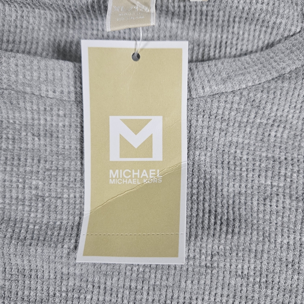Michael Kors Women's Long Sleeve Gray Tunic Pearl Heathe Size XL New Wit… - Picture 9 of 11